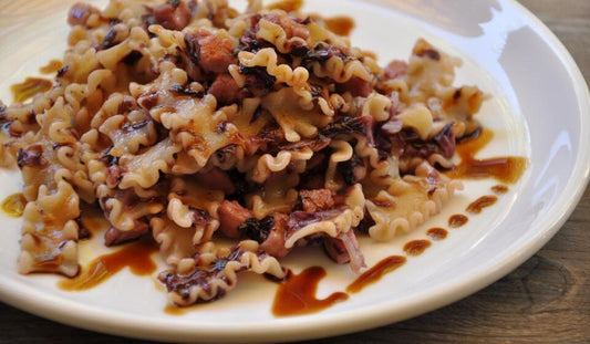 Pasta Pancetta, Radicchio e Aceto Balsamico