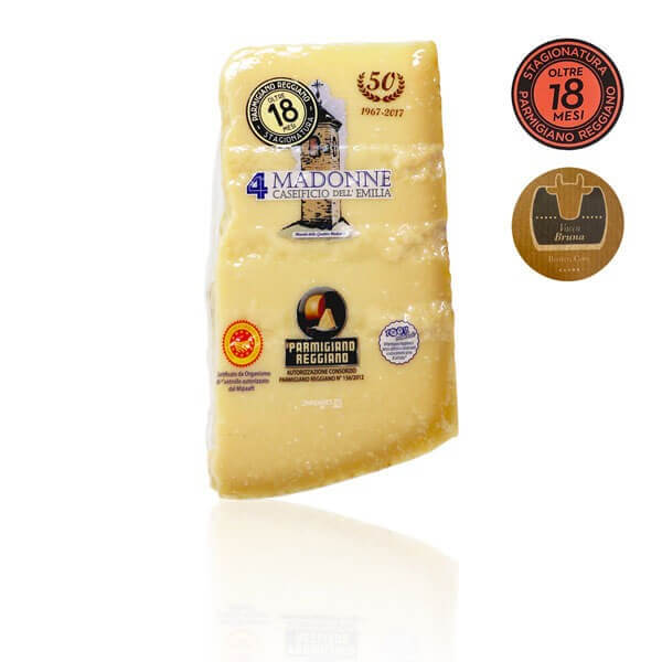 4 Madonne - Parmigiano Reggiano "Vacche Brune" stagionato oltre 18 mesi