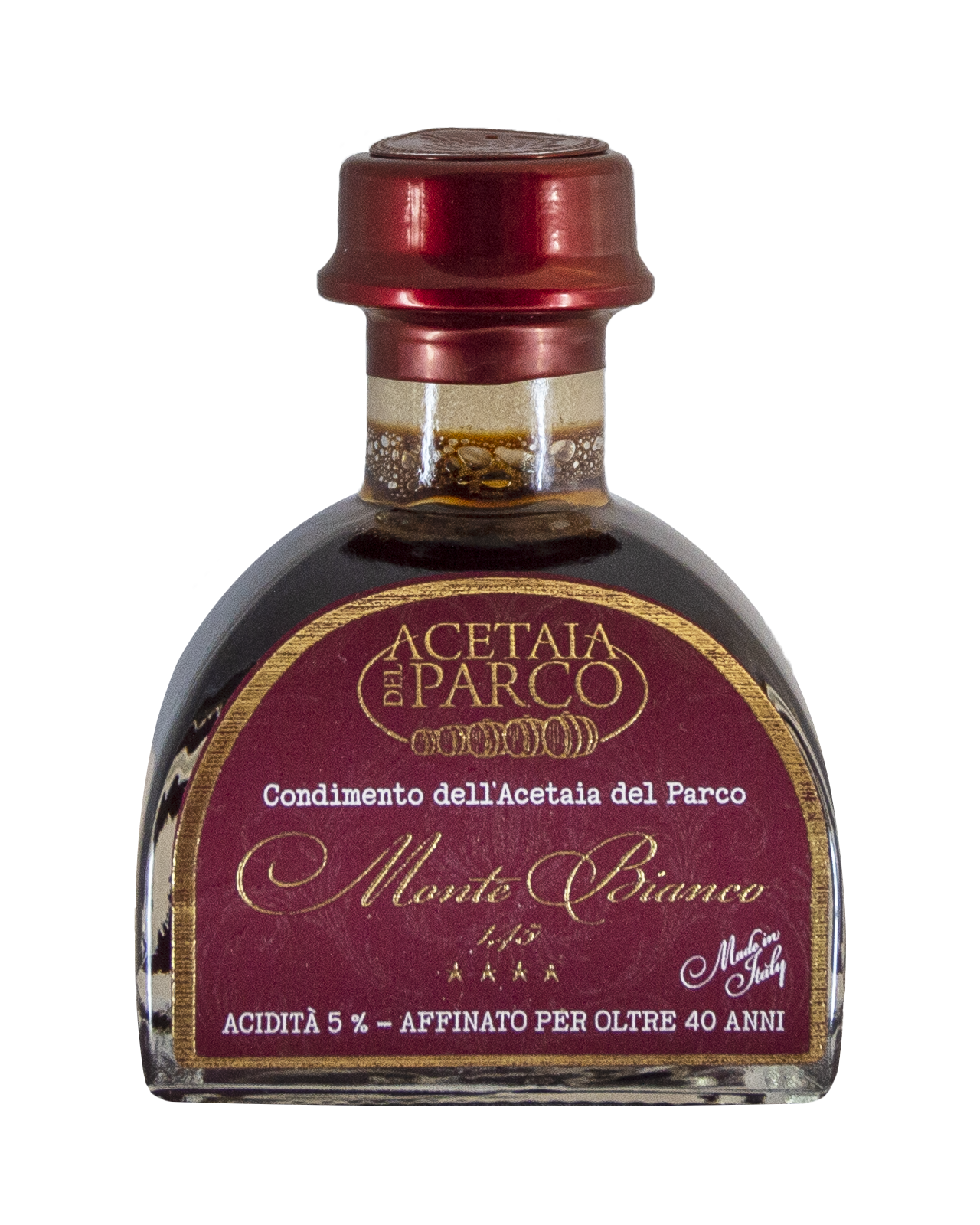 Monte Bianco label - Balsamic seasoning aged 40 years - Acetaia de Parco