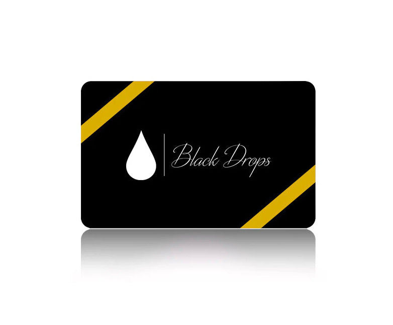 Schwarze Tropfen-Geschenkkarte